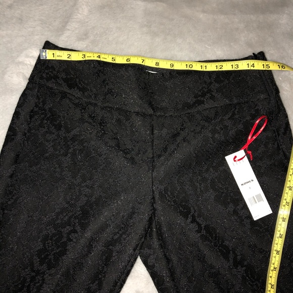 NWT* ELLE Pants Black Lace Trousers Chic - Picture 8 of 12